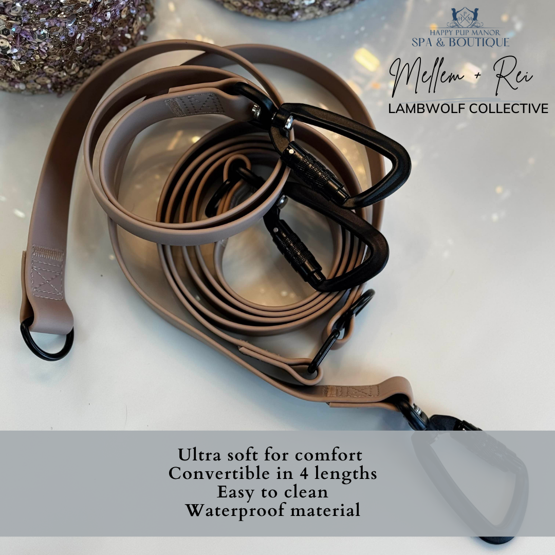 MELLEM + REI (Wide) | hands-free waterproof leash (Beige)