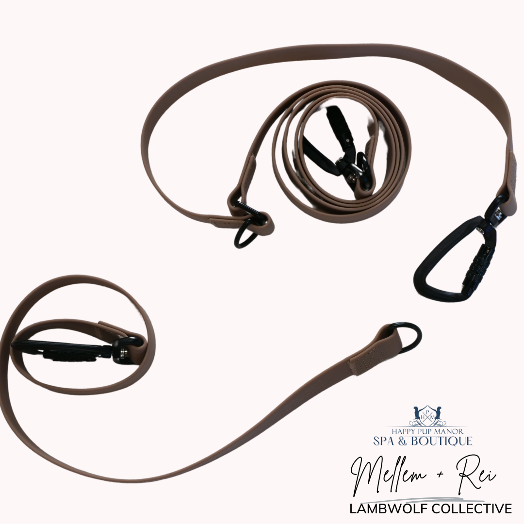 MELLEM + REI (Wide) | hands-free waterproof leash (Beige)