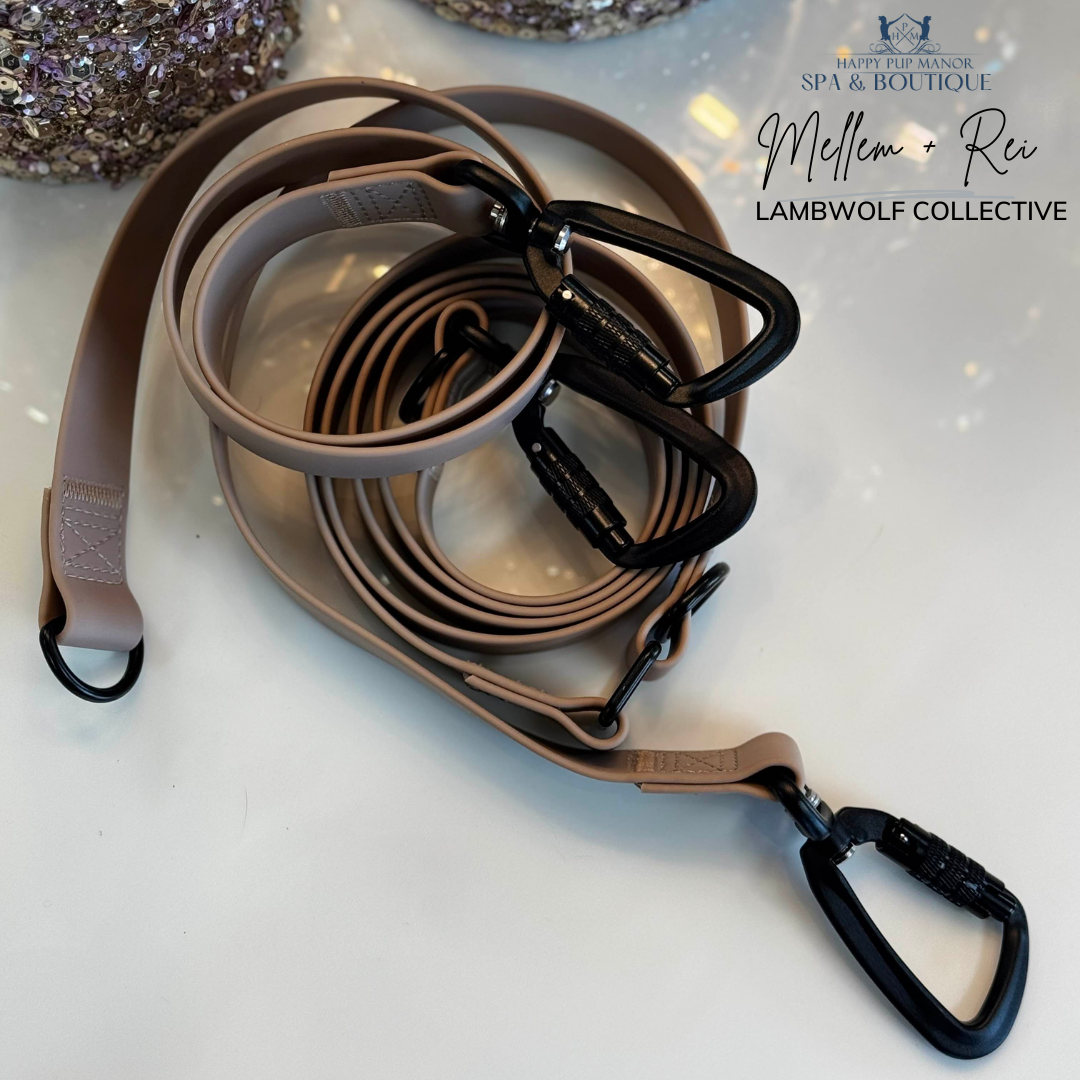 MELLEM + REI (Wide) | hands-free waterproof leash (Beige)