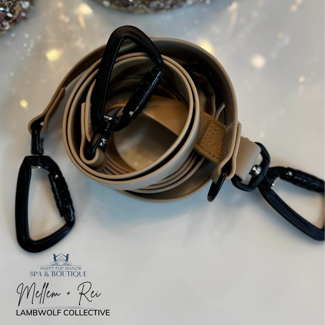 MELLEM + REI (Wide) | hands-free waterproof leash (Beige)