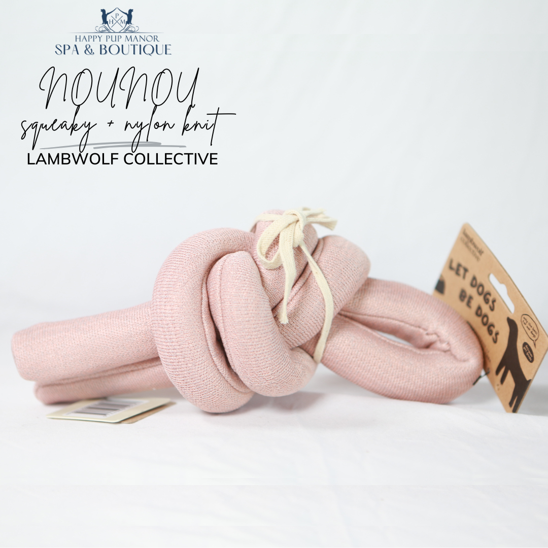 NOUNOU squeaky + nylon knit (Dogwood)