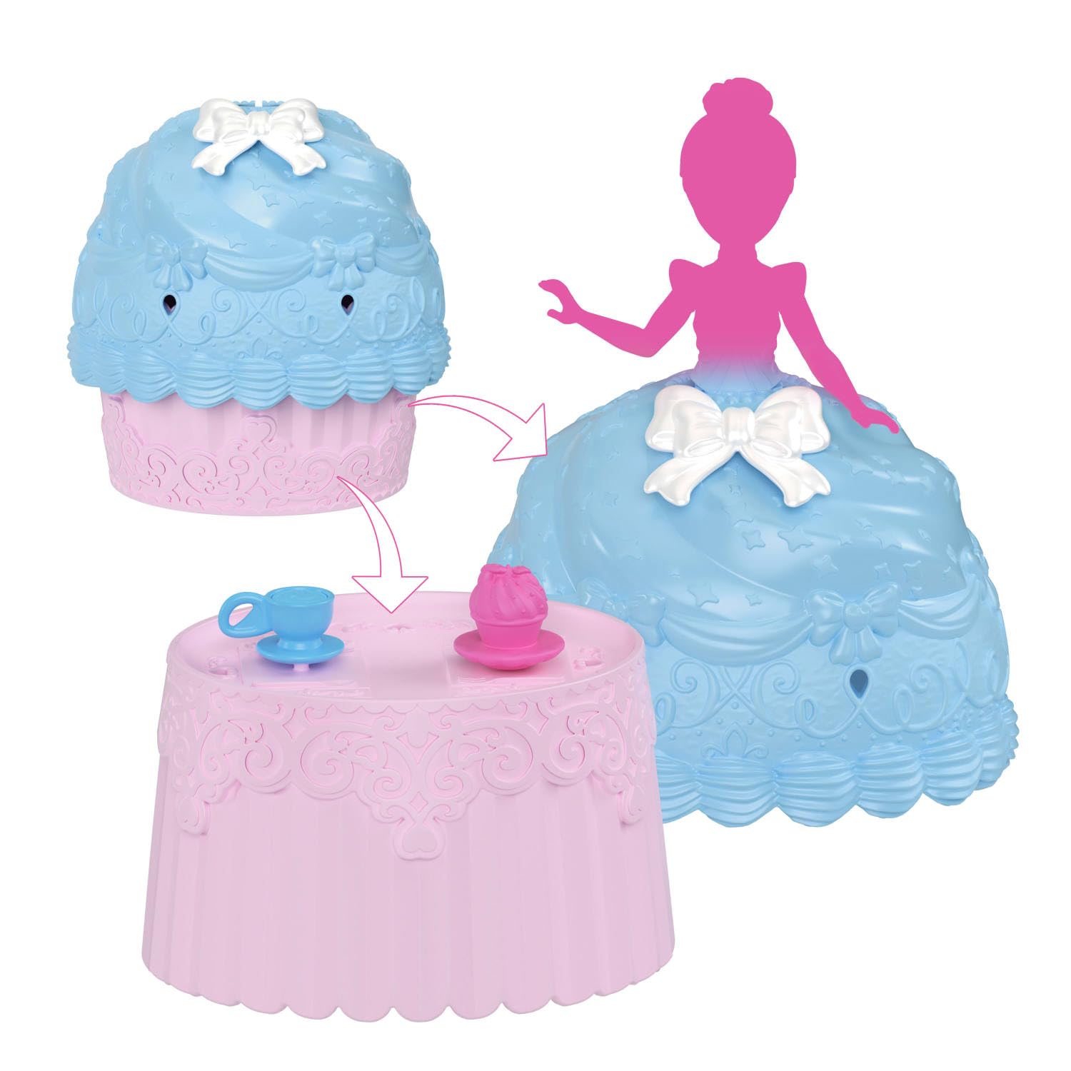 Mattel Disney Princess Small Doll Cupcake Reveal with 5 Surprises